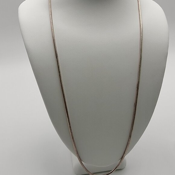 999 Silver USA 18" Snake Chain Necklace 8.09g with Lobster Clasp - Picture 1 of 8